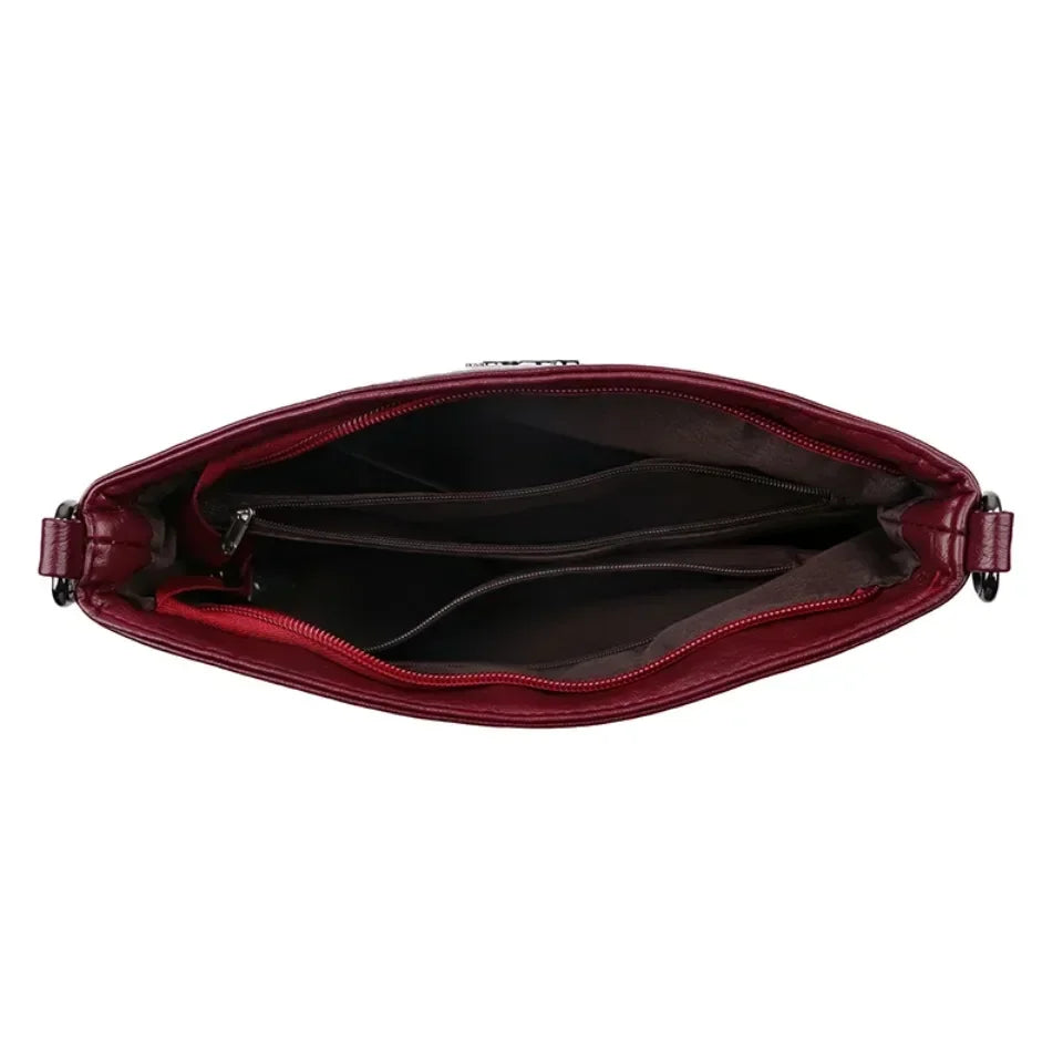 Bolsa croce in pelle di marca di lusso (ACQUISTA 1 E NE RICEVI 1 IN OMAGGIO)