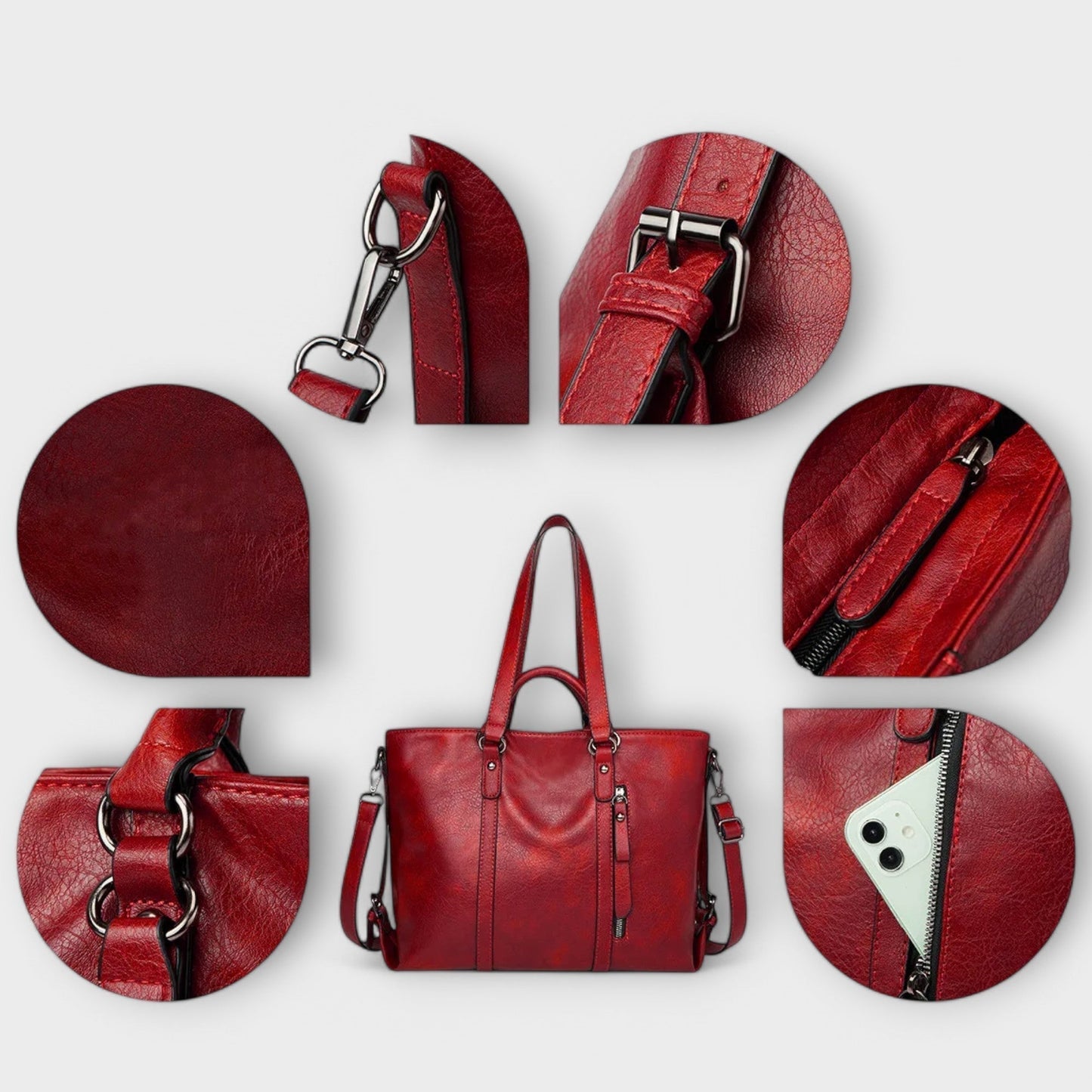Hudda Borsa grande in pelle (ACQUISTA 1 E NE RICEVI 1 IN OMAGGIO)